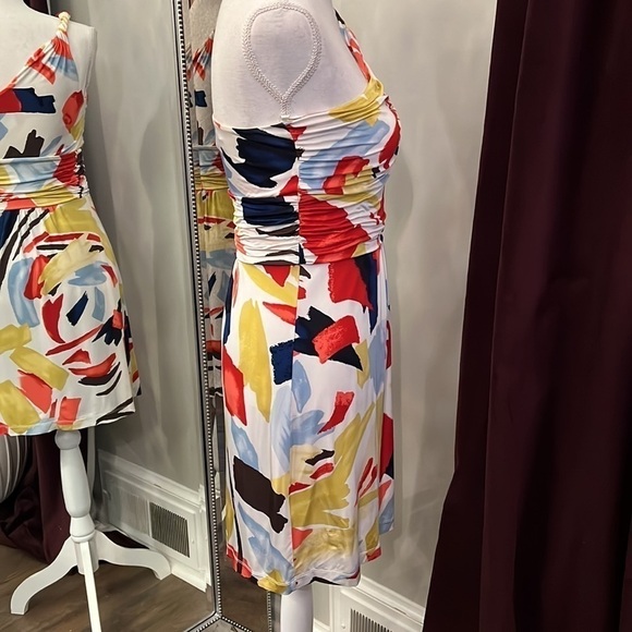 BCBGMaxAzria One Shoulder Print Mini Dress Size Small - Picture 5 of 12